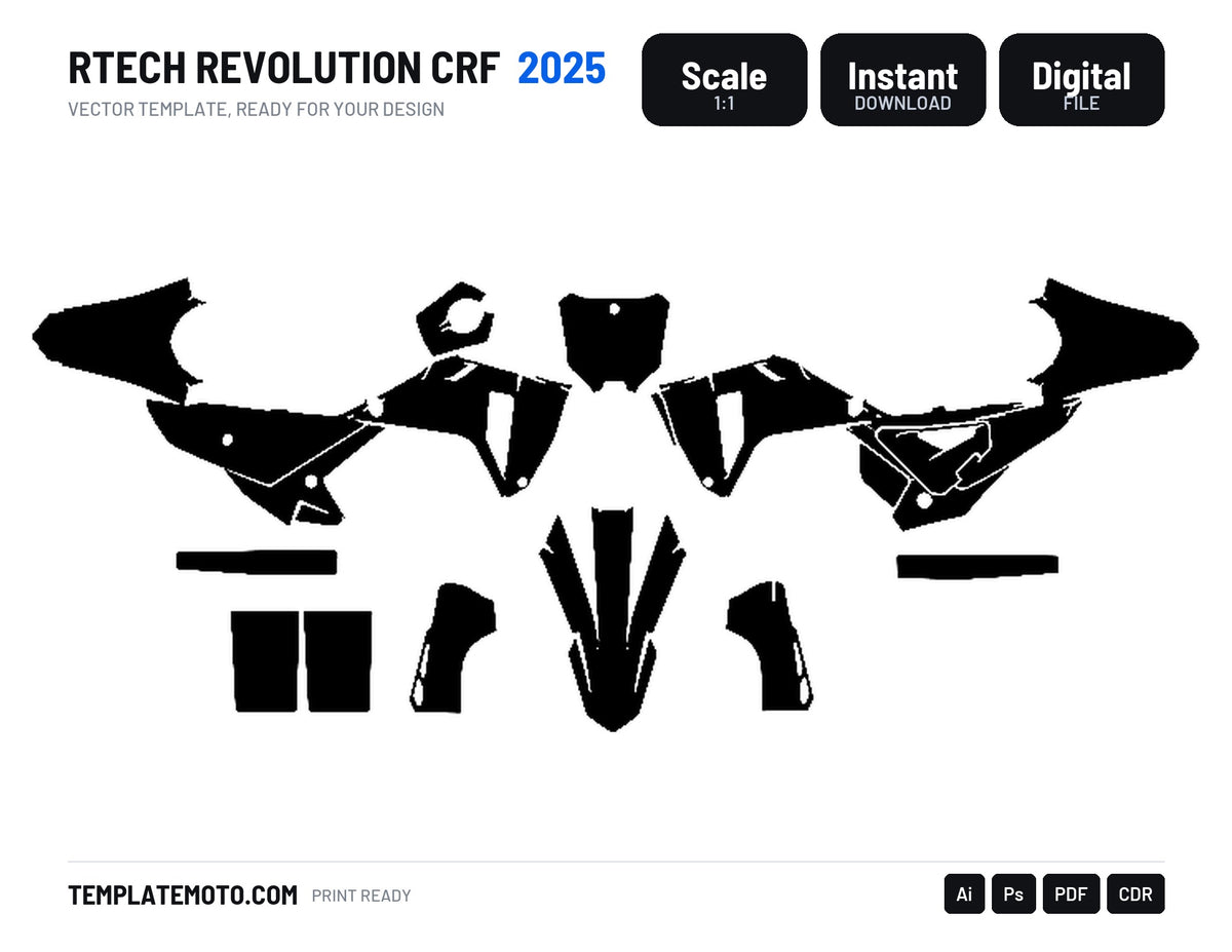 RTECH REVOLUTION CRF 2025 Graphics Template Vector, scale 1:1 vector file