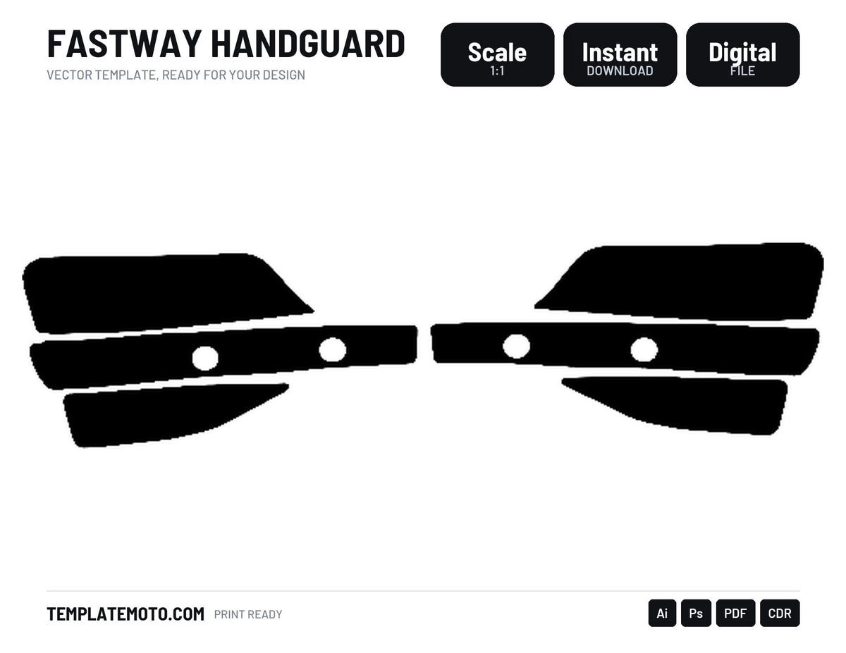 FASTWAY HANDGUARD Graphics Template Vector, scale 1:1 vector file
