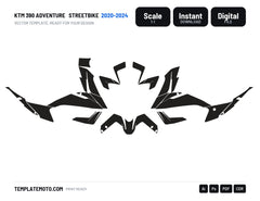 KTM 390 ADVENTURE 2020-2024 Streetbike Graphics Template Vector, scale 1:1 vector file