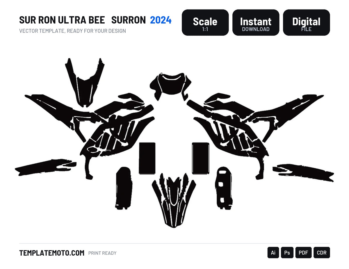 SUR RON Ultra Bee 2024 surron Template vector graphics
