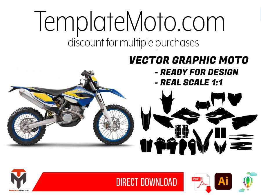 Husaberg Enduro All Models 2013 2014 Graphics Template
