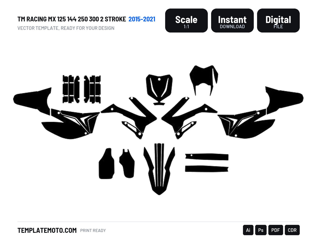 TM RACING MX 125 144 250 300 2 STROKE 2015-2021