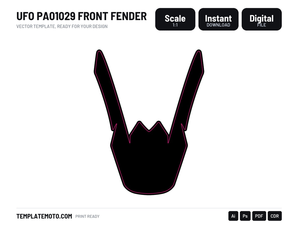 UFO PA01029 FRONT FENDER TEMPLATE