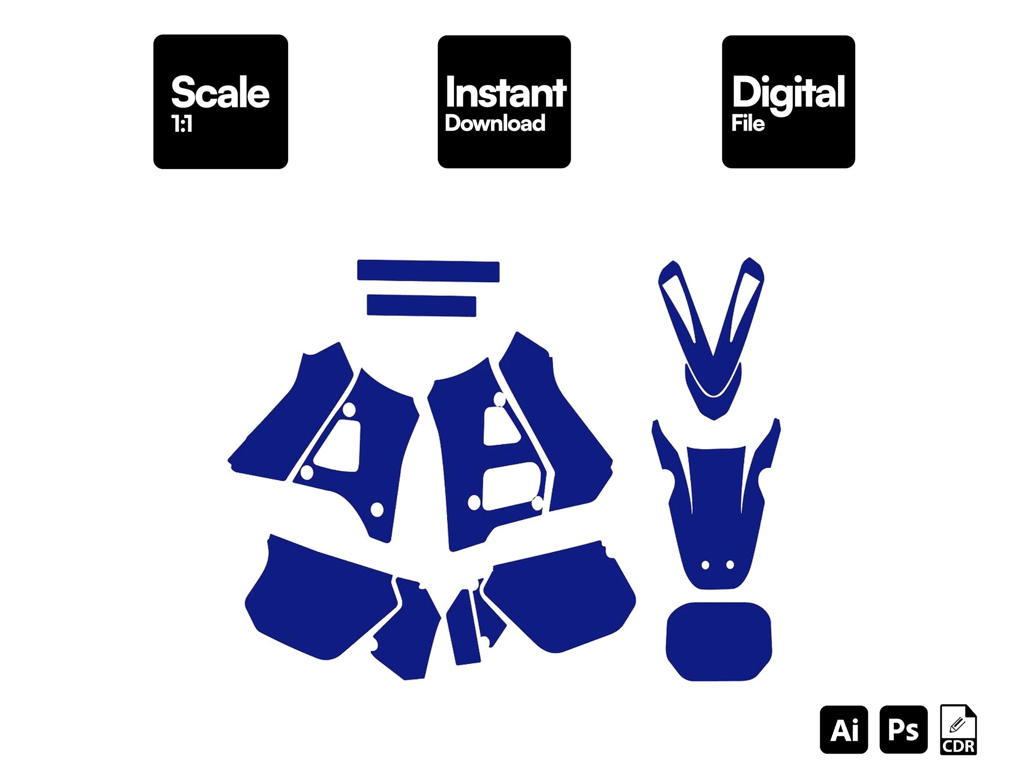 YAMAHA DT 125 R DTR 1991-2003 Graphics Template