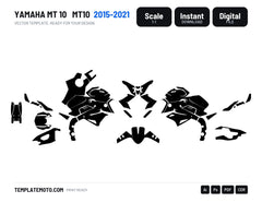 YAMAHA MT 10 2015-2021 MT10 Vector Graphics Template
