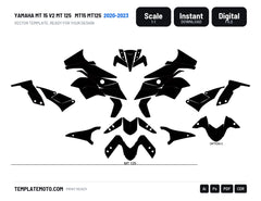 YAMAHA MT 15 V2 MT 125 2020-2023 MT15 MT125 Graphics Template Vector