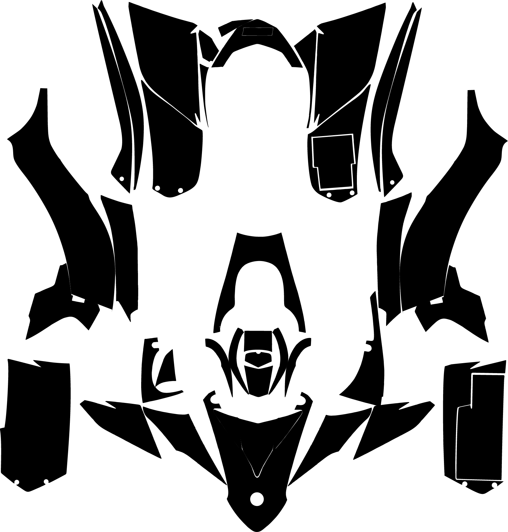 YAMAHA YFZ 50 YFZ50 (every years) Template vector graphics