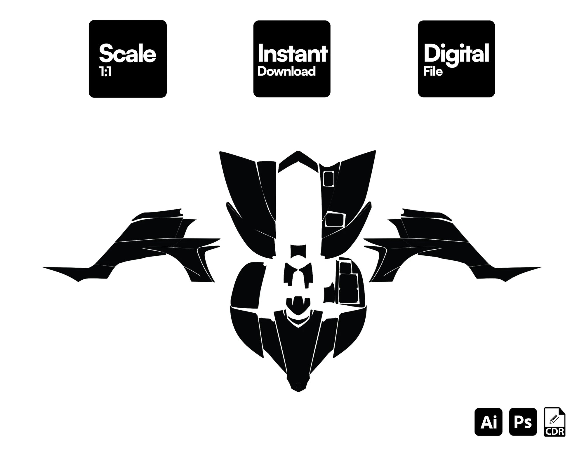 Yamaha YFZ-R 450 ATV Quad 2003 2004 2005 2006 2007 2008 Graphics Template