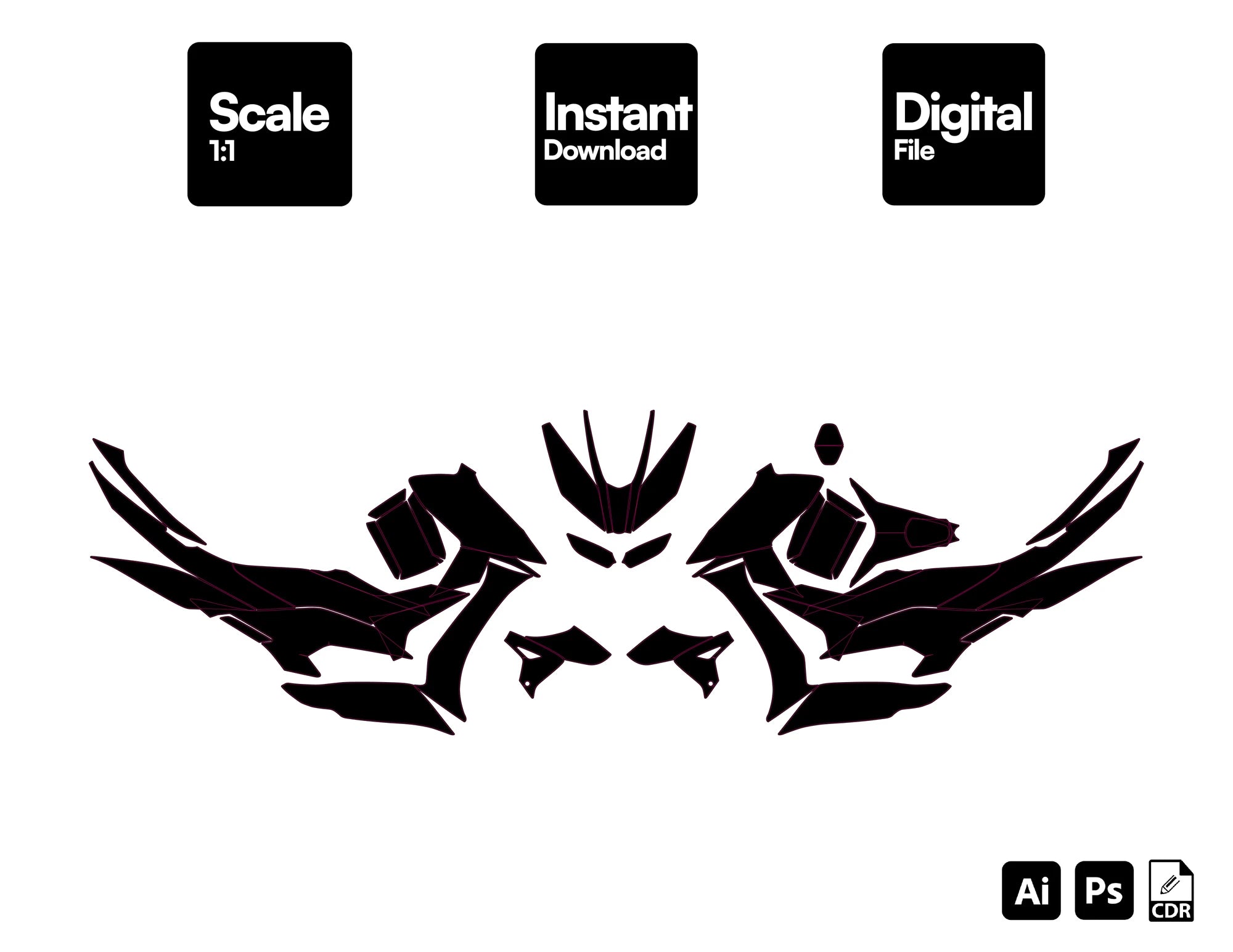 ZONTES 125D 350D 2023-2025 Scooter Template Graphics Vector