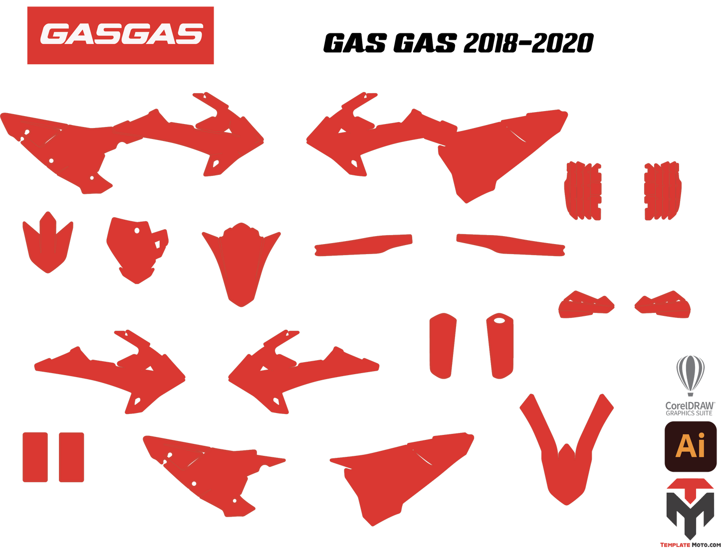 GAS GAS XC 2018 2019 2020 Graphics Template