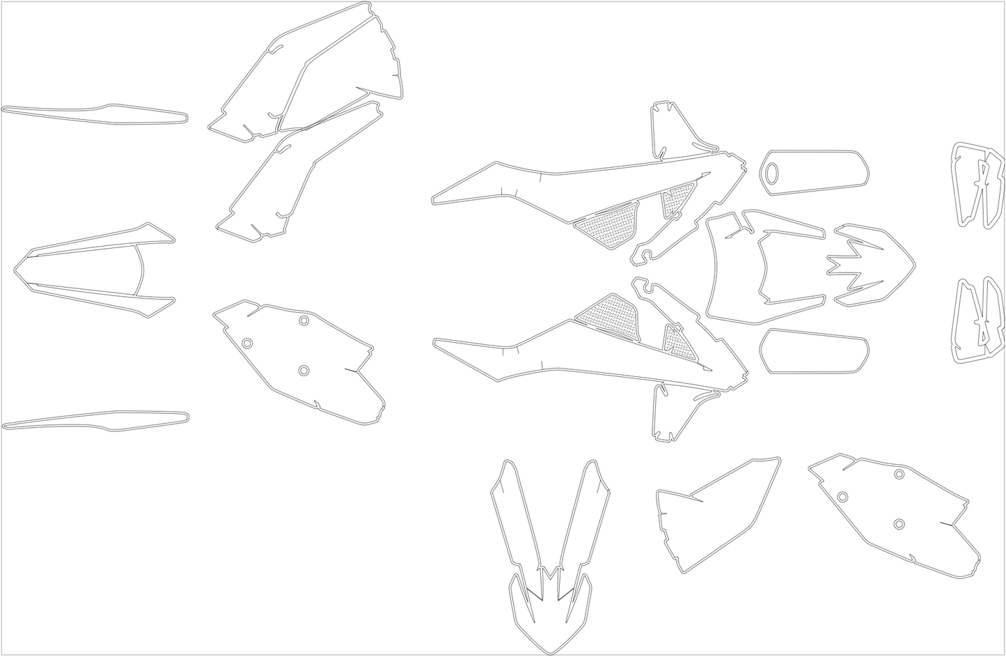 KTM EXC EXCF 2017 2018 2019 Graphics Template