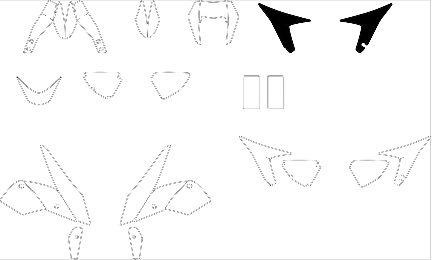 KTM 690 DUKE 2012 2013 2014 2015 2016 2017 2018 2019 2020 Graphics Template