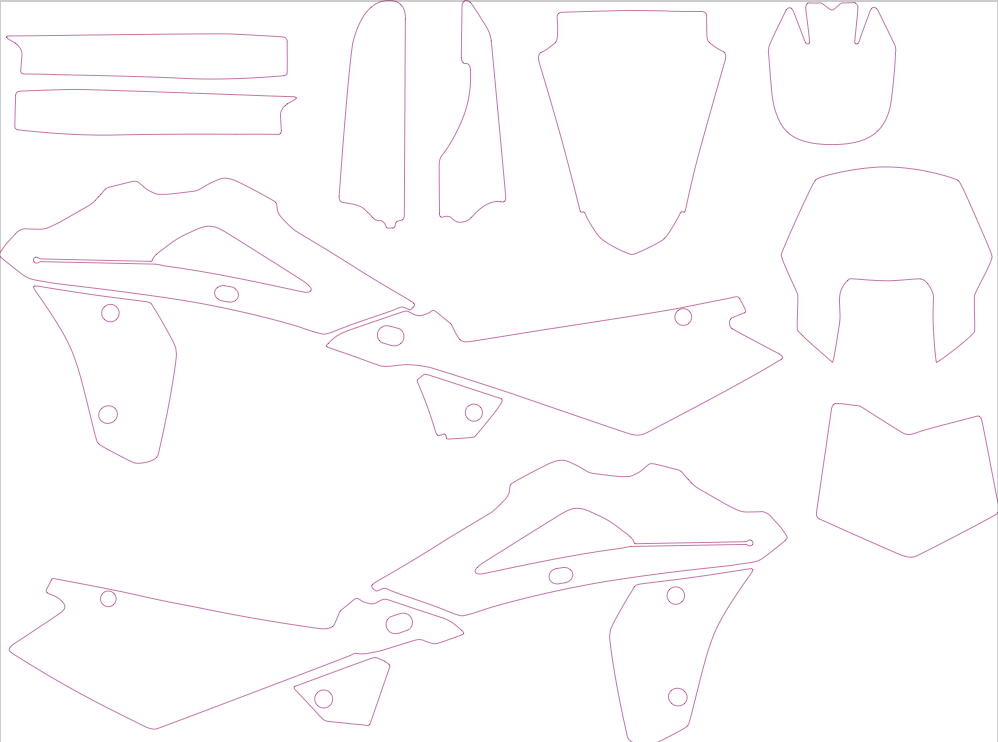 Husqvarna CR 125 250 WR 125 Enduro MX Motocross 2006 2007 2008 Graphics Template