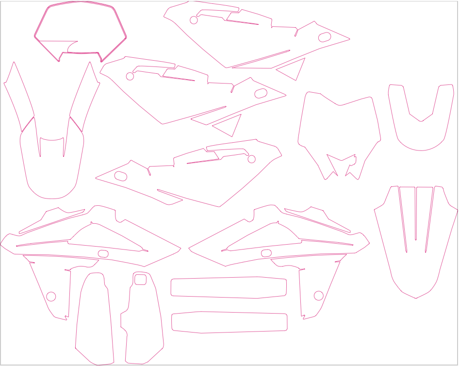 Husqvarna CR WR 125 Enduro MX Motocross 2009 2010 2011 2012 2013 Graphics Template