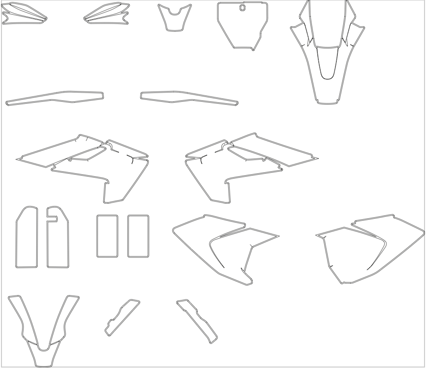 Husqvarna FS 450 Supermoto 2016 2017 2018 Graphics Template