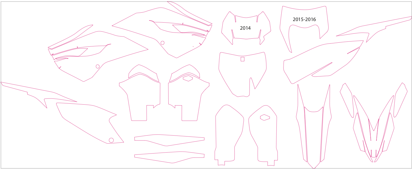 Husqvarna TC FC TE FE 125 250 300 350 450 501 Enduro MX Motocross 2014 2015 2016 Graphics Template