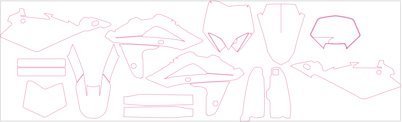 Husqvarna TC TE 250 310 450 WR 250 300 Enduro MX Motocross 2005 2006 2007 Graphics Template