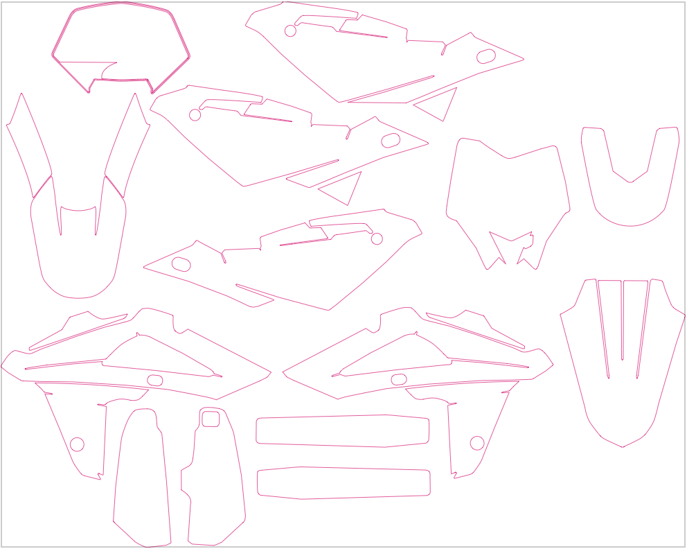 Husqvarna TE 250 310 TC 250 Enduro MX Motocross 2008 2009 2010 2011 2012 2013 Graphics Template