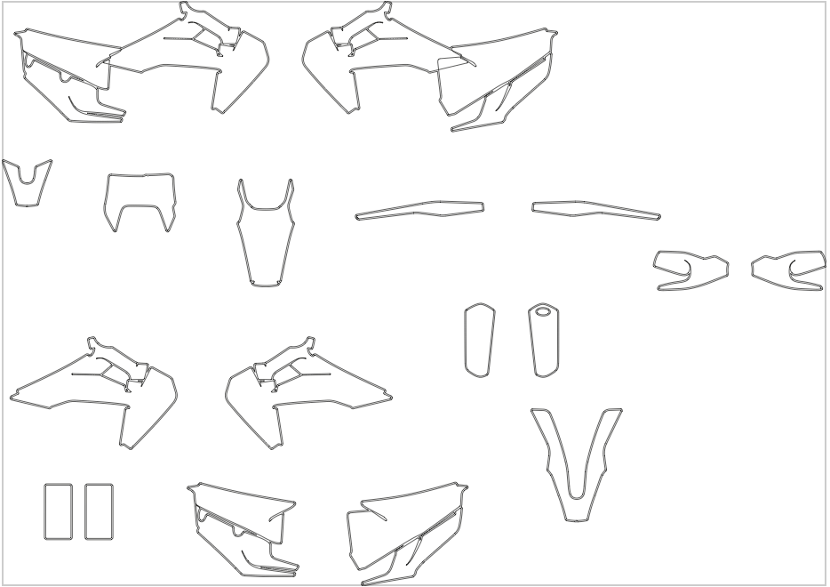 Husqvarna TE FE TX Enduro All Models 2020 2021 Graphics Template