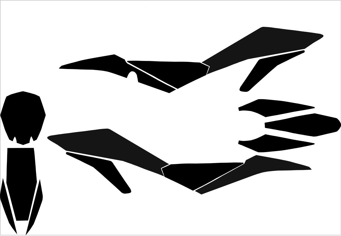 Husqvarna TE TC 449 511 Enduro MX Motocross 2011 2012 2013 Graphics Template