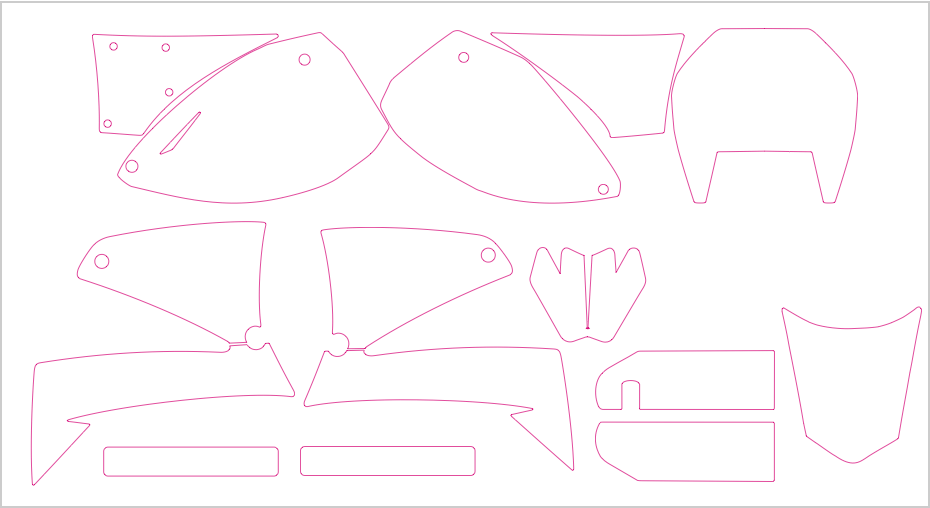 KTM LC4 Enduro Supermoto 1998 1999 2000 2001 2002 2003 2004 2005 Graphics Template