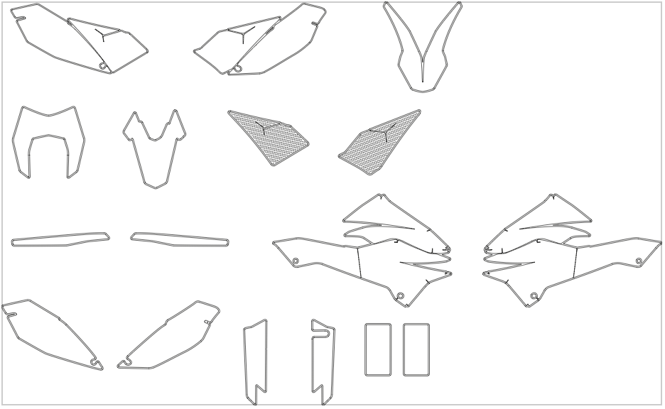 KTM 690 SMC-R 2012 2013 2014 2015 2016 2017 2018 Graphics Template SUPERMOTO & ENDURO