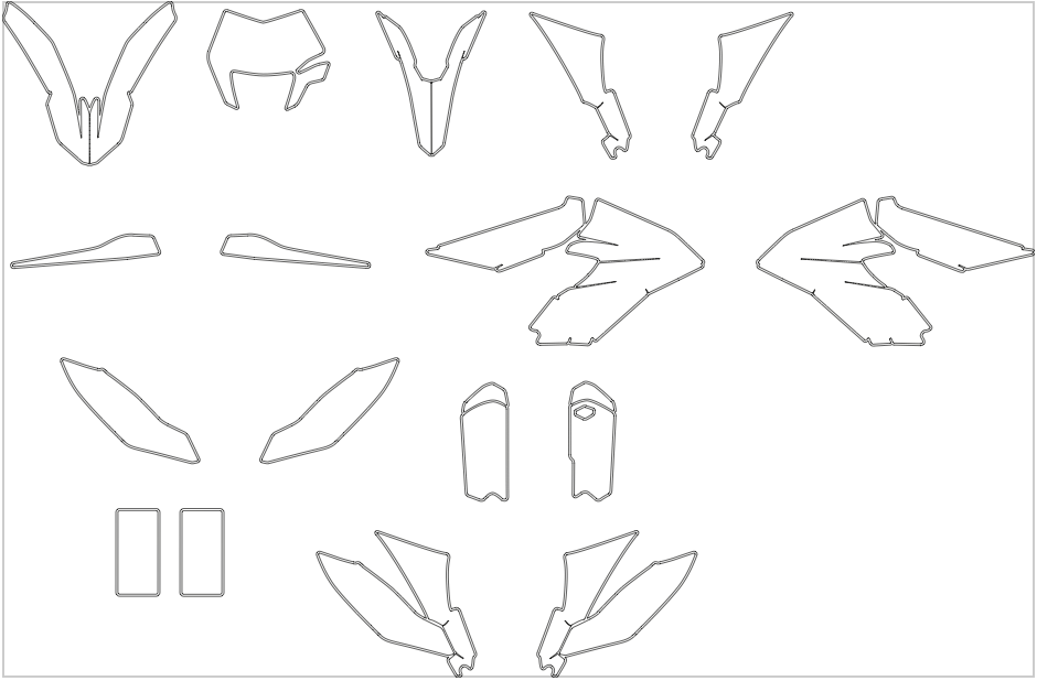 KTM Freeride 250F 350F Enduro 2012 2013 2014 2015 2016 2017 2018 2019 2020 Graphics Template