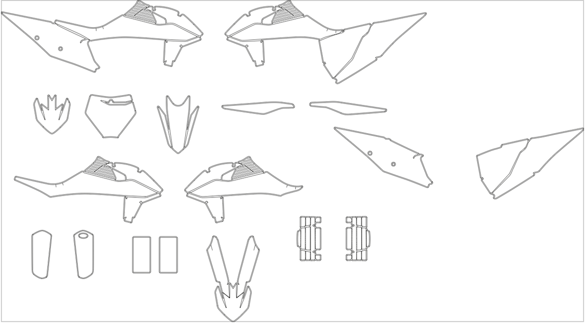 KTM SX SXF 2019 2020 2021 Graphics Template