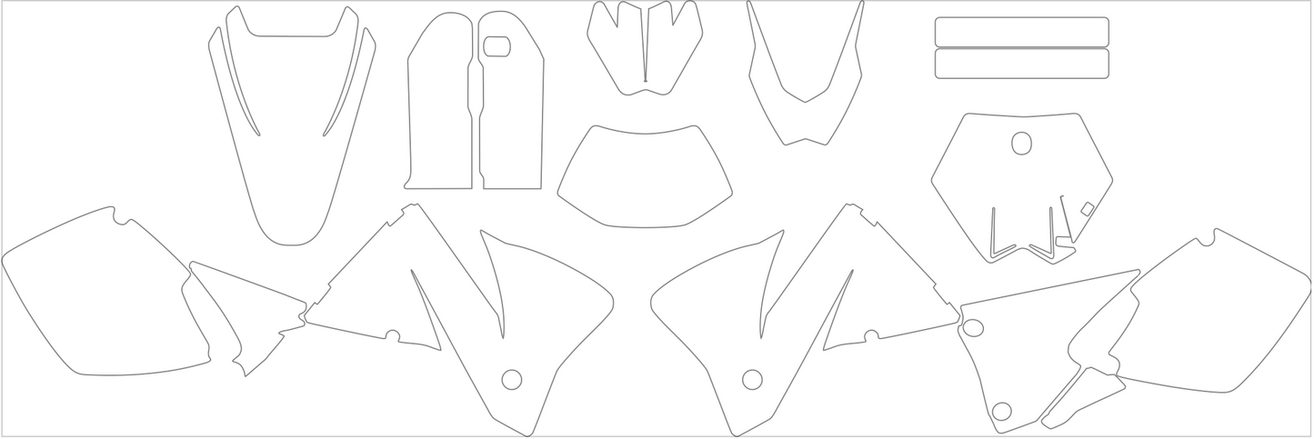 KTM EXC XC Enduro All Models 1998 1999 2000 2001 Graphics Template