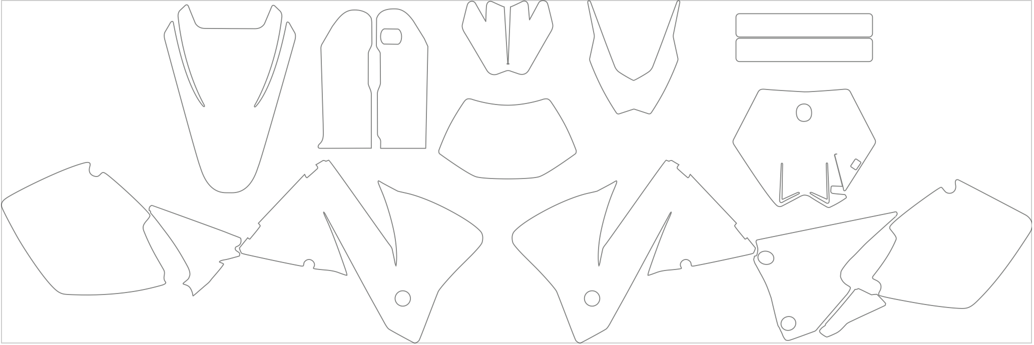 KTM EXC XC Enduro All Models 1998 1999 2000 2001 Graphics Template