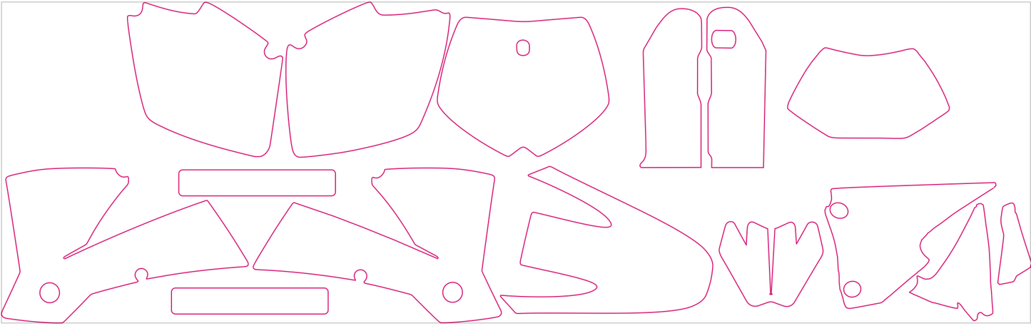 KTM EXC XC XCF Enduro All Models 2002 2003 Graphics Template