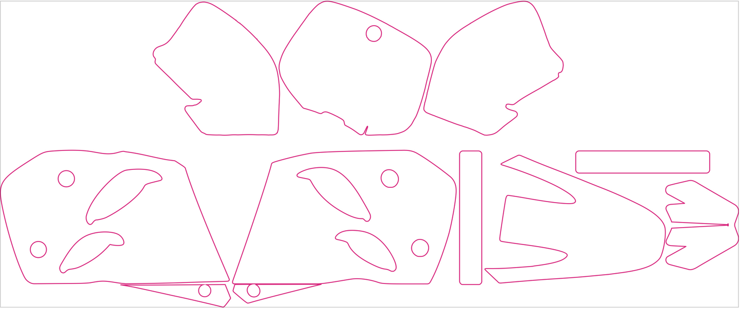 KTM SX EXC MX Enduro All Models 1993 1994 1995 1996 1997 Graphics Template