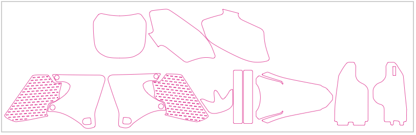 Yamaha YZF 250 426 MX Motocross 2000 2001 2002 Graphics Template