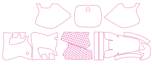 Yamaha YZ 125 250 MX Motocross 1993 1994 1995 Graphics Template