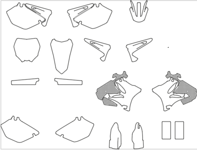 Yamaha YZ 125 250 MX Motocross 2002 2003 2004 2005 2006 2007 2008 2009 2010 2011 2012 2013 2014 Graphics Template
