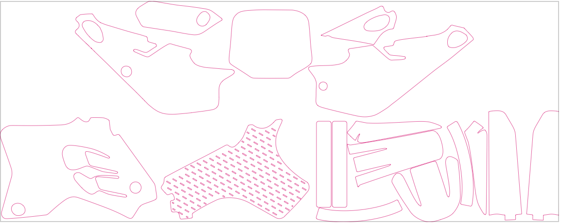 Yamaha YZ 80 MX Motocross 1993 1994 1995 1996 1997 1998 2000 2001 Graphics Template