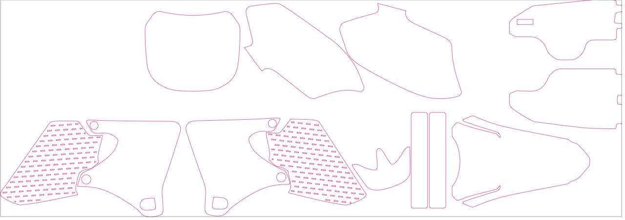 Yamaha WRF 250 426 450 Enduro 1998 1999 2000 2001 2002 Graphics Template