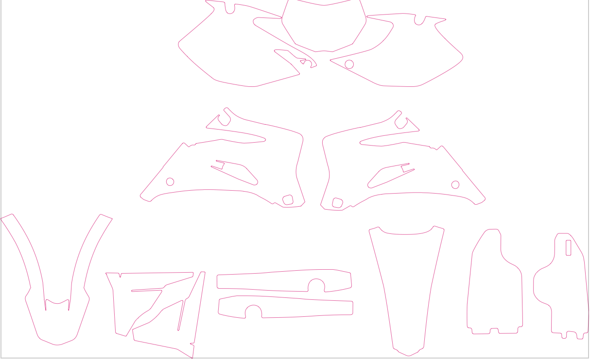 Yamaha WRF 450 Enduro 2007 2008 2009 2010 2011 Graphics Template