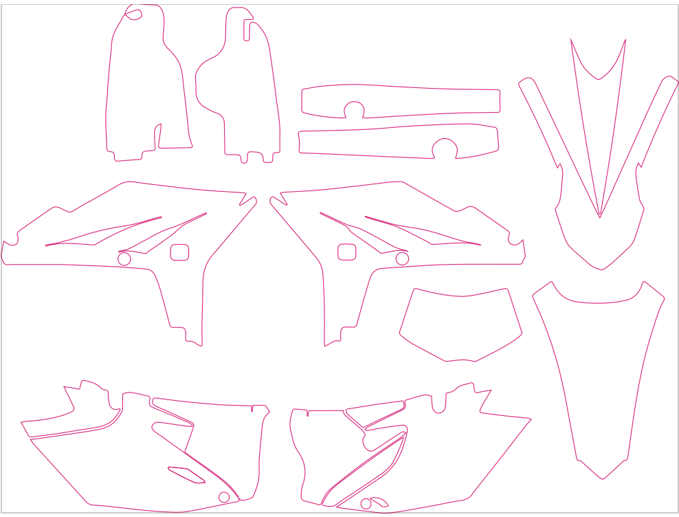 Yamaha WRF 450 Enduro 2012 2013 2014 2015 Graphics Template