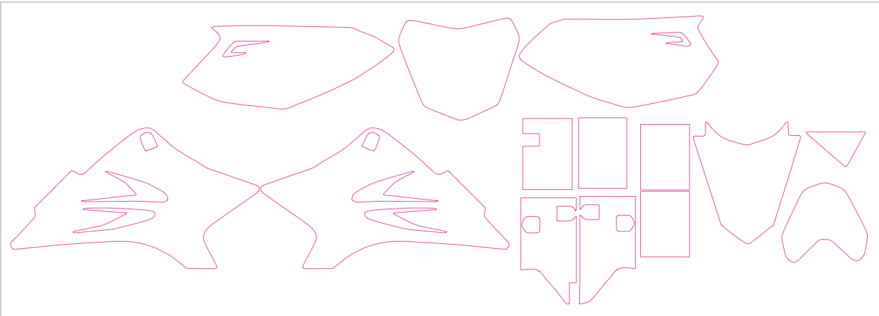 Yamaha TTR 50 2006 2007 2008 2009 2010 2011 2012 2013 2014 2015 2016 2017 2018 Graphics Template