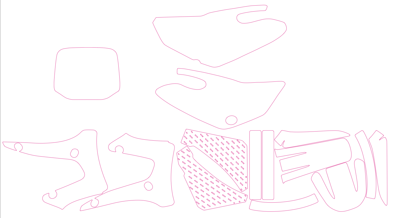 Yamaha TTR 125 2000 2001 2002 2003 2004 2005 2006 2007 Graphics Template