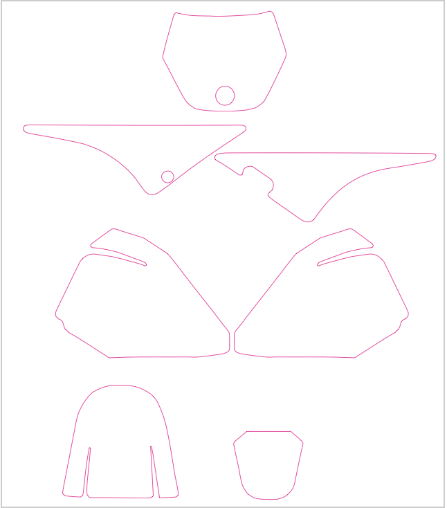 Yamaha PW 80 MX Motocross 1996 2012 Graphics Template