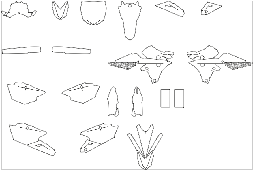 Yamaha YZF 250 MX Motocross 2018 Graphics Template