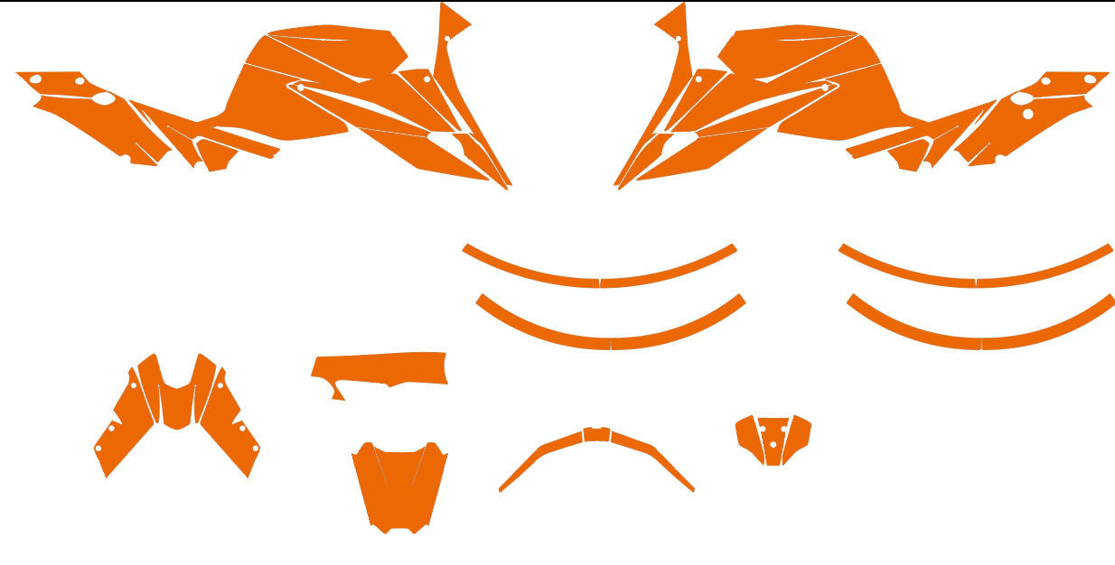 KTM 1290 SUPERDUKE 2021 Street bike Graphics Template Vector