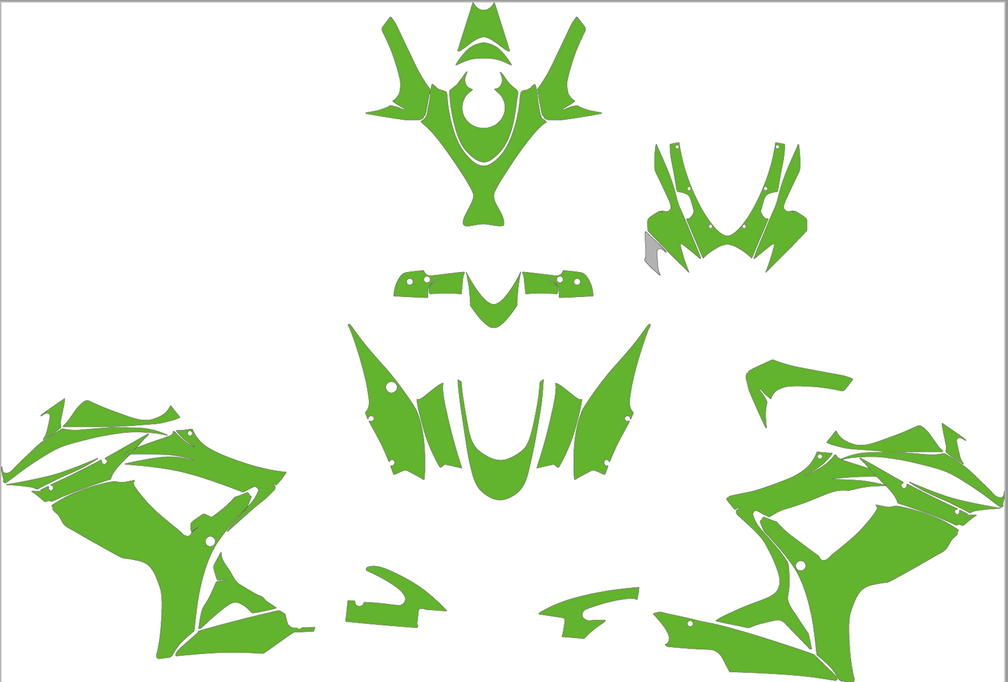 SUZUKI GSXR 600 750 2006-2007 Street Bike Graphics Template Vector