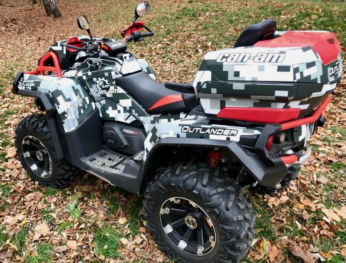 CAN AM BRP OUTLANDER 650 800 1000 MAX XMR 2020-2022 ATV Graphics Template Vector