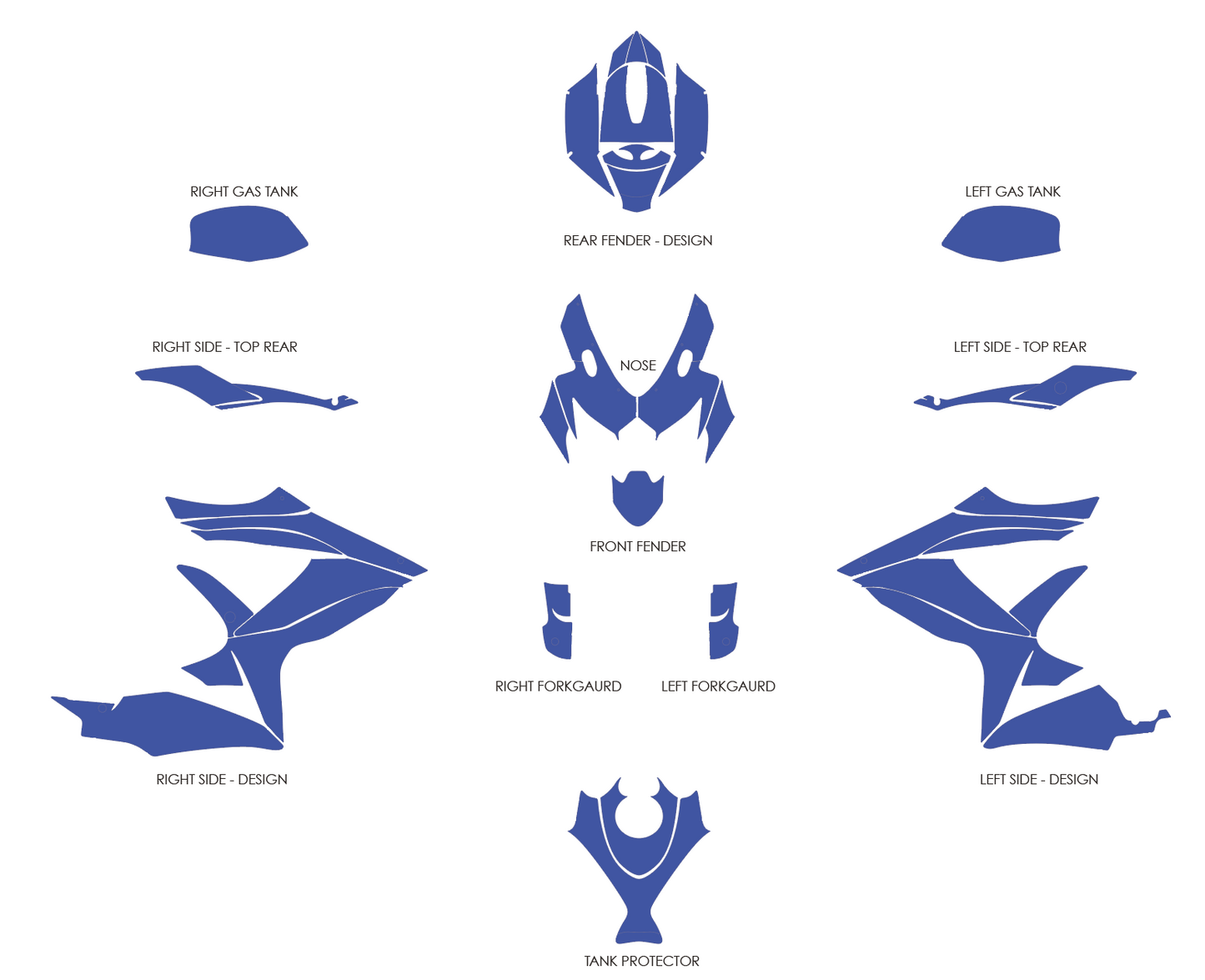 SUZUKI GSX R600 R750 2008-2009 Street Bike Graphics Template Vector