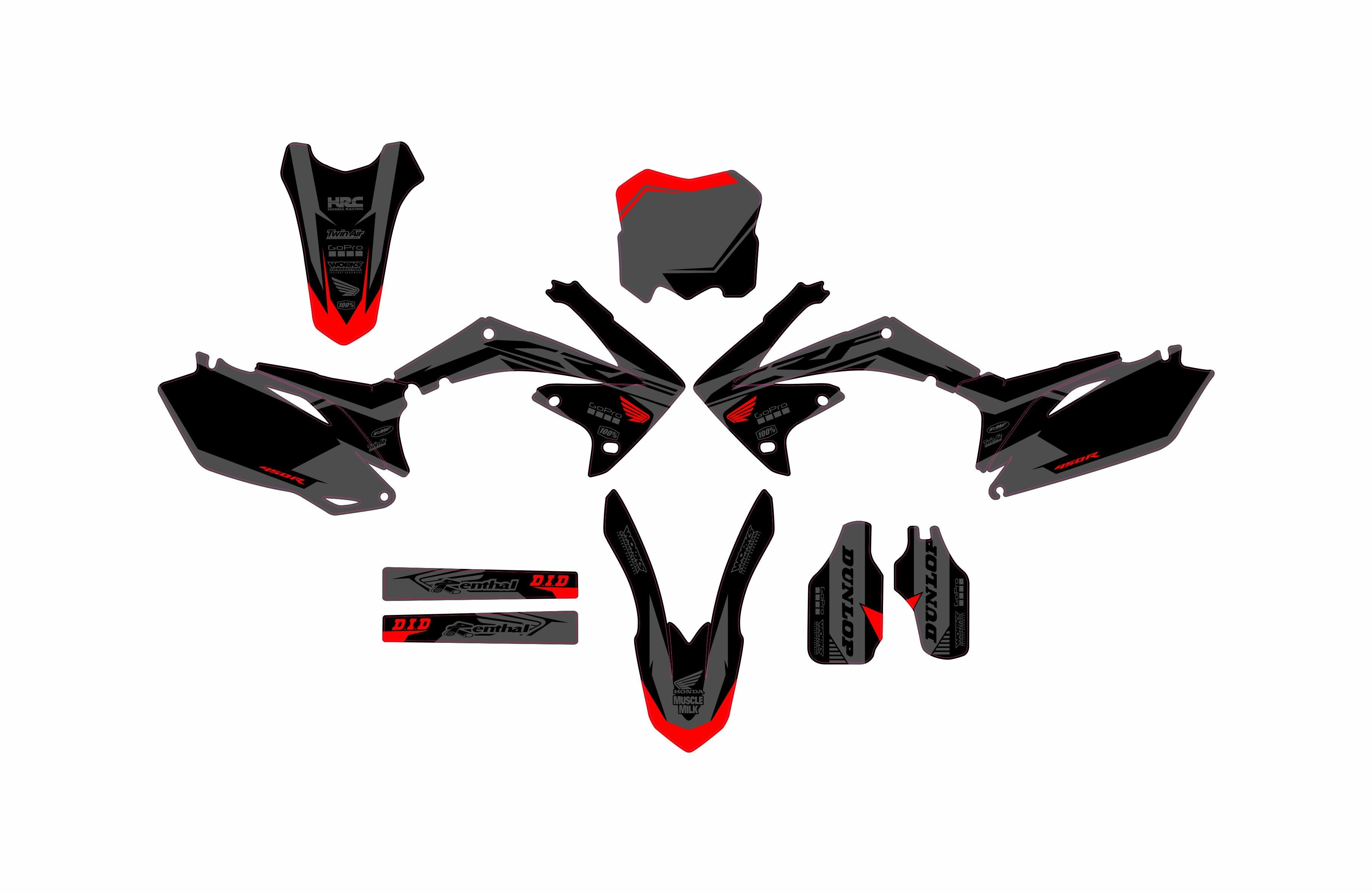 HONDA CRF 450 2009-2012 VECTOR GRAPHICS