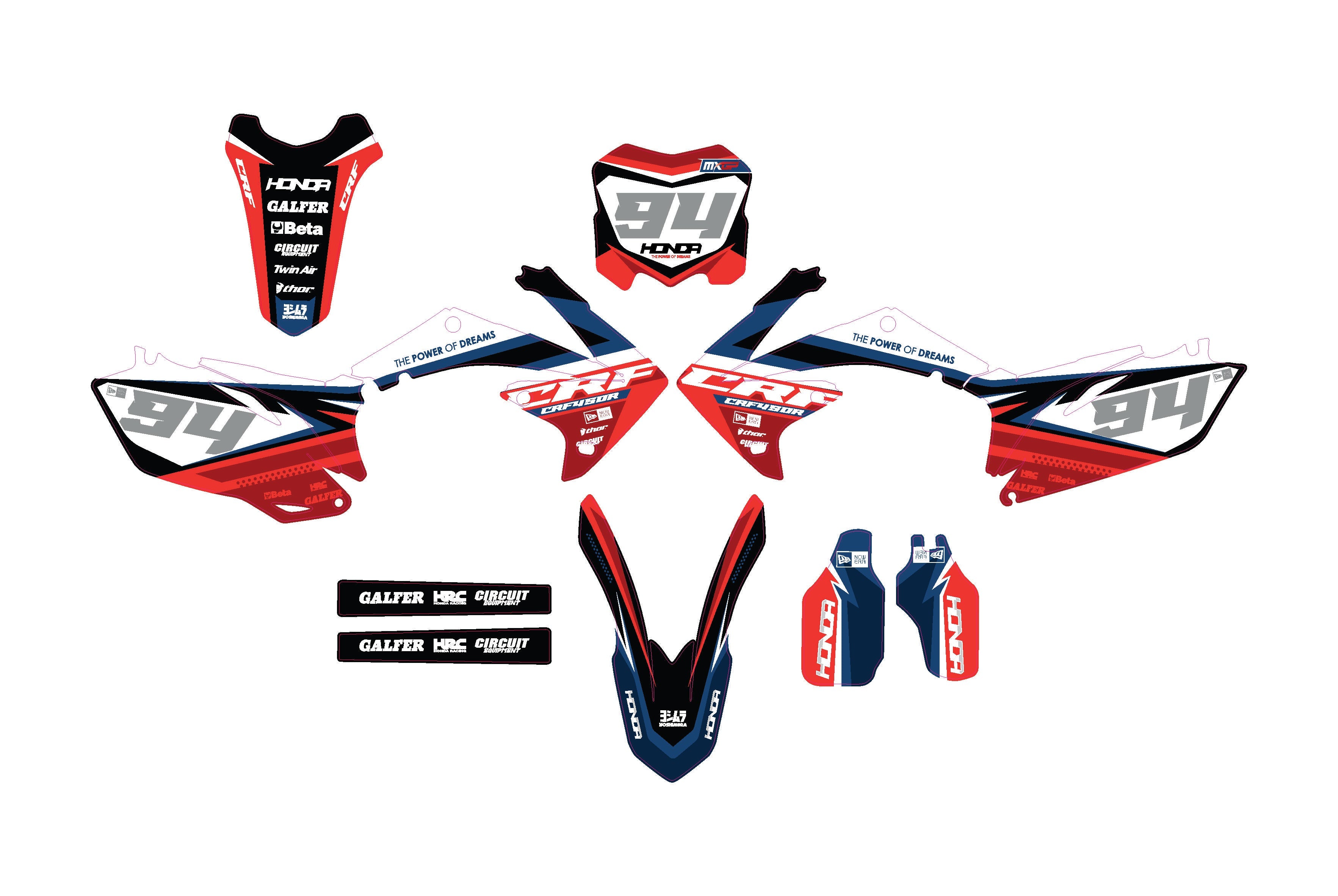 HONDA CRF 450 2009-2012 VECTOR GRAPHICS
