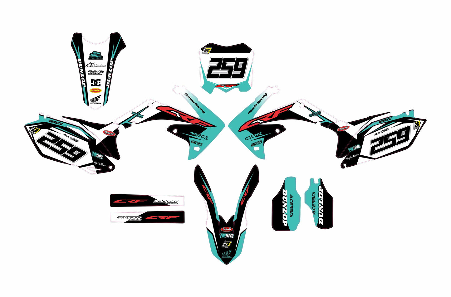 HONDA CRF 450 2009-2012 VECTOR GRAPHICS